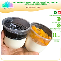 50 Ly đáy bầu đựng trà sữa, sinh tố, nhựa PP cao cấp 360ml, 500ml, 700ml - E Green Dùng 1 Lần