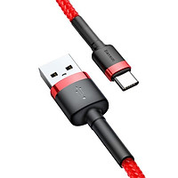 Cáp sạc nhanh Baseus 3A Cafule USB to Type-C dây TPE cao cấp truyền data cực nhanh dài 1M cho Android ( nhiều màu ) - Hàng chính hãng