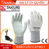 Găng tay bảo hộ Takumi NB-620 độ chính xác cao, phủ lớp nitrile chống dầu nhớt, tăng độ bám Bao tay bảo hộ lao động
