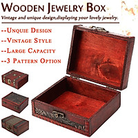 Vintage Cute Wooden Jewelry Box With Password Lock Treasure Chest Storage Wood Crate Case Organizer Case Gift Home Office Decoration
