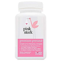 Pink Stork Premium Prenatal: Complete Prenatal Vitamins + Whole-Food Ingredients + Folate + Probiotics + B-Vitamins + Vitamin C + Iron, Women-Owned, 60 Capsules