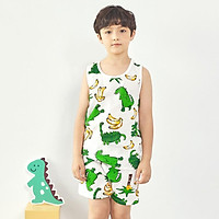 Bộ đồ ba lỗ mặc nhà cotton giấy cho bé trai U4016 - Unifriend Hàn Quốc, Cotton Organic