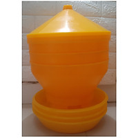 3 Máng ăn INDO Cho Gia Cầm (Gà, Vịt, Ngan, Ngỗng, Chim....) Kích Thước 29x29x20Cm - Máng gà INDO