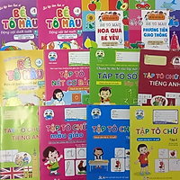 NDB - Bộ 12 cuốn tô màu + tô chữ