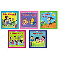 Cả Sách bộ 05 cuốn Giúp bé đọc và nói tốt hơn: Ai làm bạn với tớ - Bố mẹ và con - Cả nhà bên nhau - Cẩn thận khi trời mưa - Chúng tớ luôn vui vẻbên nhau - Cẩn thận khi trời mưa - Chúng tớ luôn vui vẻ (Sách Thiếu Nhi)