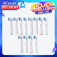 12 Cái Đầu Bàn Chải Đánh Răng Thay Thế Tương Thích Với Bàn Chải Điện Oral B Cho Răng Nhạy Cảm