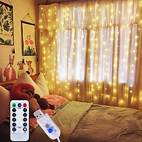 Twinkle Star 300 LED Window Curtain String Light Sync-to-Music Setting Wedding Party Home Garden Bedroom Outdoor Indoor