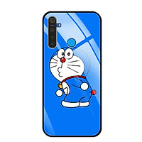Ốp Lưng Điện Thoại REALME 5i/REALME 5s/REALME 5 - Mặt Lưng Kính Cường Lực - 0186 DOREMON01 - Hàng Chính Hãng