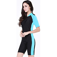 Bộ Đồ Bơi Nữ Một Mảnh Tay Ngắn Rashguard