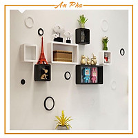 Kệ trang trí 2 bộ ô vuông, chữ nhật ( 6 ô)