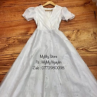 Đầm maxi xoè lưới nhũ kết cườm TRIPBLE T DRESS - size M/L (kèm ảnh/video thật) MS29Y