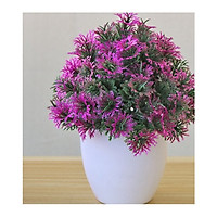 Hoa giả decor, chậu cây cảnh nhân tạo trang trí góc học tập, bàn làm việc, kệ tủ, kệ sách tiện lợi
