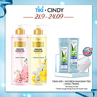 Combo sữa tắm nước hoa Cindy Bloom Aroma Flower mùi hương ngọt ngào nữ tính + Romantic Muse quyến rũ lãng mạn 640g