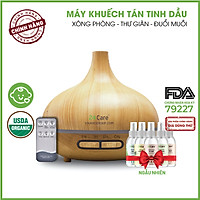 Máy khuếch tán Tinh Dầu 24Care 500ml , Tặng 5 chai xịt 50ml 24Care bất kỳ | Xông Phòng | Kèm Remote Điều Khiển |Công nghệ siêu âm.