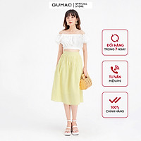 Chân váy dài midi xếp nhúng GUMAC VB631