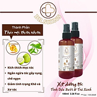 Xịt dưỡng tóc tinh dầu vỏ bưởi, trà xanh 100ml THUAN PHAT Natural Cosmetic