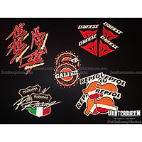 Decal phản quang 3M. Tổng hợp 5 mẫu logo Hayabusa, Rizoma, Galfer, Dainese, Repsol cao cấp chống nước.