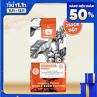 Cà Phê Robusta Honey Rang Mộc Xay Nguyên Chất Message Coffee Thượng Hạng 100%, Dùng Pha Máy, Pha Phin