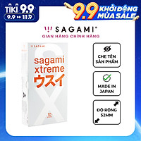 Bao cao su Sagami Superthin - Mỏng - Kiểu truyền thống - Hộp 10 chiếc