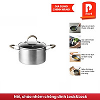 Nồi Lock&Lock Handycook LHD1142 Có Nắp Đậy 14cm - Màu Xám
