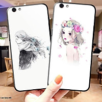 Ốp Lưng dành cho OPPO F1 F1S F3/F3plus F5 F7 F9 F11/F11 Pro mặt kính in hình Cô Gái Buồn