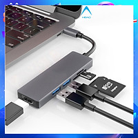 Hub chia USB Type-C 5 Cổng HDMI/USB 3.0/SD/TF