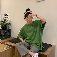 Áo thun tay lỡ Wind phông unisex Trơn form rộng cotton nam nữ oversize ulzzang