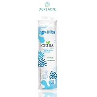Bông Tẩy Trang Ceiba 100% Cotton Siêu Tiết Kiệm Dung Dịch 80 Miếng
