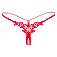 Women's Hollow Lace Panties Opening Thin Thongs Beaded Massage Strings Panties Panties Underwear