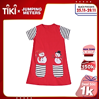 Váy ngắn tay, dài tay bé gái họa tiết tuyết Jumping Meters