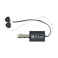 Rechargeable Acoustic Guitar Active Piezo Pickup Pick-up Transducer with Volume and Tone Control for Ukulele - Black