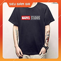 Áo thun in logo Marvel Studios màu đen được yêu thích nhất