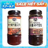 Combo Sốt Ướp BBQ Thịt Heo Bulgogi Beksul 290g Và Sốt Ướp Thịt Bò BBQ Beksul 290g - Nhập Khẩu Hàn Quốc