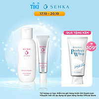 Bộ đôi dưỡng ẩm và dưỡng da trắng hồng mịn mượt Senka ( White Beauty Lotion 200ml + Serum White Beauty 35g)