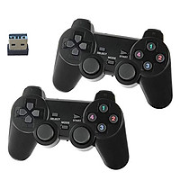 Bộ tay cầm chơi game đôi không dây 706wd - cho PC, Laptop, Tivi Android, Android box (2 cái chung 1 usb)