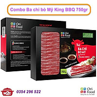 Combo Ba chỉ bò Mỹ nướng sốt KingBBQ 750g