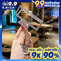Kẹp tóc kim loại hình chữ nhật bướm treo