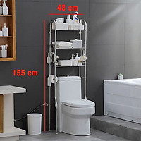 Kệ để đồ bồn vệ sinh và máy giặt inox 304. Kệ để đồ nhà tắm cao cấp