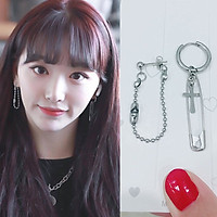 Bông tai xích hạt kim băng lạ mắt 1 đôi