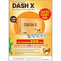 Thực phẩm chức năng - BỔ GAN; DASH X, SYLIMARIN 40% 200MG (500mg Milk Thistle extract); chỉ uống 1 VIÊN/NGÀY; Hỗ trợ : bổ gan, giải độc gan, phục hồi chức năng gan (10 Viên/Hộp)