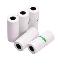 5pcs Adhesive Thermal Receipt Sticker Paper Rolls 57*25mm for Mini Pocket Photo Printer Peripage Poooli Paperang High