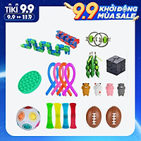 27Pcs Round Pop Bubble Sensory Toys Set Stress Anxiety Relief Hand Toys for Children Adults