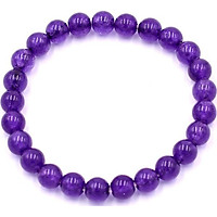 Vòng đeo tay chuỗi hạt đá thạch anh tím 6 ly 25 hạt - Chuỗi hạt đeo tay đá phong thủy - Hạt chuỗi Size nhỏ