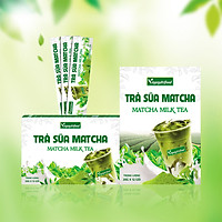 Trà sữa Matcha Vinanutrifood, hương vị thơm ngon hấp dẫn cuốn hút, cảm giác thoải mái, sảng khoái, thư giãn (20g x 12 gói)
