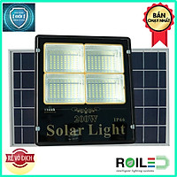 Đèn pha năng lượng mặt trời 60W giá rẻ chính hãng Roiled 4 ô led sáng trên 12h RP4-200W