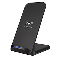 Bộ Sạc Không Dây 15w Với Đế Sạc Dọc Nhanh Không Dây Hỗ Trợ QI Cho IPhone 12 11 Pro Samsung S20 Plus