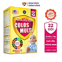 Sữa bột Colosmulti IQ hộp 22 gói x 16g phát triển chiều cao và trí thông minh cho trẻ