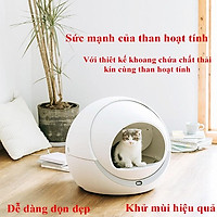 Nhà vệ sinh cho mèo tự động, máy dọn phân, thùng chứa cát khử mùi dành cho thú cưng