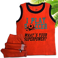 BỘ THUN BÉ TRAI CATRIO IN PLAYER SOCCER MÀU CAM LÀ BỘ ĐỒ THUN TRẺ EM TỪ 1 TUỔI ĐẾN 4 TUỔI (20KG ĐẾN 23KG) THUỘC BST QUẦN ÁO THỜI TRANG TRẺ EM CATRIO MÙA HÈ 2021