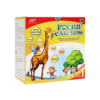 Canxi cho trẻ Focus Calcium - Canxi cho bé dạng nước bổ sung canxi từ tảo biển, vitamin D3 giúp hấp thu canxi dễ dàng - Hộp 20 ống